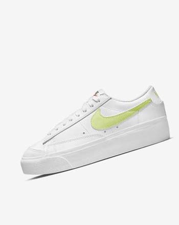Nike Blazer Low Plataforma Blancos Blancos Negros Azules Claro | MX 2634
